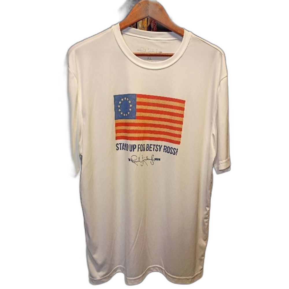 Rush Limbaugh Stand Up for Betsy Ross Flag T-Shirt XL performance Tee